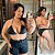 Biquíni com Short Perla Liso Preto Plus Size - Imagem 1