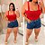 Top Alça Modal Vermelho Plus Size - Imagem 3