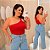 Blusa Nó Modal Vermelho Plus Size - Imagem 1