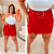 Short Saia Bengaline Cinto Vermelho Plus Size - Imagem 3