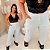 Calça Pantalona Fivela Mg Off White Plus Size - Imagem 4