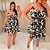 Vestido Susan Bege Estampado Preto Plus Size - Imagem 3