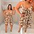 Vestido Susan Marrom Estampado Bege Plus Size - Imagem 3