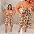 Vestido Susan Marrom Estampado Bege Plus Size - Imagem 2