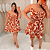 Vestido Susan Bege Estampado Terra Cota Plus Size - Imagem 2