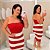 Vestido Modal Vermelho Listra Plus Size - Imagem 1