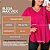Blusa Max Vick Preta Botão Plus Size - Imagem 2