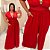 Calça Pantalona Cós Duplo Vermelha Plus Size - Imagem 3