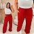 Calça Pantalona Canelada Verônica Vermelha Plus Size - Imagem 7