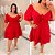 Vestido Susan Manga Vermelho Plus Size - Imagem 2