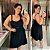 Vestido Curto Hadassa Preto Plus Size - Imagem 1