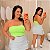 Top Faixa Lupita Verde Neon Plus Size - Imagem 1