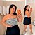 Top Faixa Lupita Listra Preta Plus Size - Imagem 5