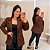Blazer Max Célia Marrom Plus Size - Imagem 1