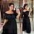 Vestido Ciganinha Mali Preto Plus Size - Imagem 1