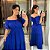 Vestido Ciganinha Mali Azul Bic Plus Size - Imagem 1