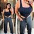 Cropped Corselet Ribana Preto Plus Size - Imagem 3