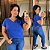 T shirt Básica Leila Azul Bic Plus Size - Imagem 1