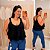 Blusa Regata Babado Lana Preta Plus Size - Imagem 1