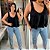 Blusa Regata Babado Lana Preta Plus Size - Imagem 3