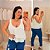 Blusa Regata Babado Lana Branca Plus Size - Imagem 1