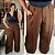 Pantalona Linhão Jussara Marrom Plus Size - Imagem 4