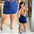 Saia Jeans Awa Clarissa Cargo Escura Plus Size - Imagem 1
