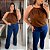 Blusa Gola Duna Marrom Plus Size - Imagem 3