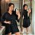 Chemise Mullet 3/4 Tainara Preto Plus Size - Imagem 1