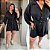 Chemise Mullet 3/4 Tainara Preto Plus Size - Imagem 3
