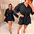 Chemise Mullet 3/4 Tainara Preto Plus Size - Imagem 4