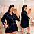 Chemise Mullet 3/4 Tainara Preto Plus Size - Imagem 1