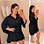 Chemise Mullet 3/4 Tainara Preto Plus Size - Imagem 1