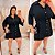 Chemise Mullet 3/4 Tainara Preto Plus Size - Imagem 2