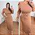 Vestido Manga Ana Ruga Marrom Plus Size - Imagem 3