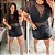 Body Tule Manga Curta Preto Plus Size - Imagem 3