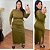 Conjunto Manga Modal Verde Militar Plus Size - Imagem 1