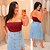 Top Faixa Lupita Vinho Plus Size - Imagem 1