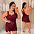 Macaquinho Vip Short Saia Vinho Plus Size - Imagem 1