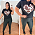 T shirt Algodão Coração Preto Plus Size - Imagem 2