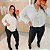 Camisa Manga Mullet Branco Plus Size - Imagem 3