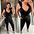 Macacão Vip Babado Taila Preto Plus Size - Imagem 3