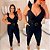 Macacão Vip Babado Taila Preto Plus Size - Imagem 4