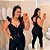 Macacão Vip Babado Taila Preto Plus Size - Imagem 1