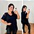 Blusa Max Naiara Cruzada Preta Plus Size - Imagem 1