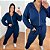 Conjunto Moletinho Cargo Zíper Azul Marinho Plus Size - Imagem 3