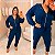 Conjunto Moletinho Cargo Zíper Azul Marinho Plus Size - Imagem 3