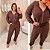 Conjunto Moletinho Cargo Zíper Marrom Plus Size - Imagem 3