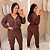 Conjunto Moletinho Cargo Zíper Marrom Plus Size - Imagem 1
