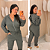 Conjunto Moletinho Cargo Zíper Cinza Plus Size - Imagem 1
